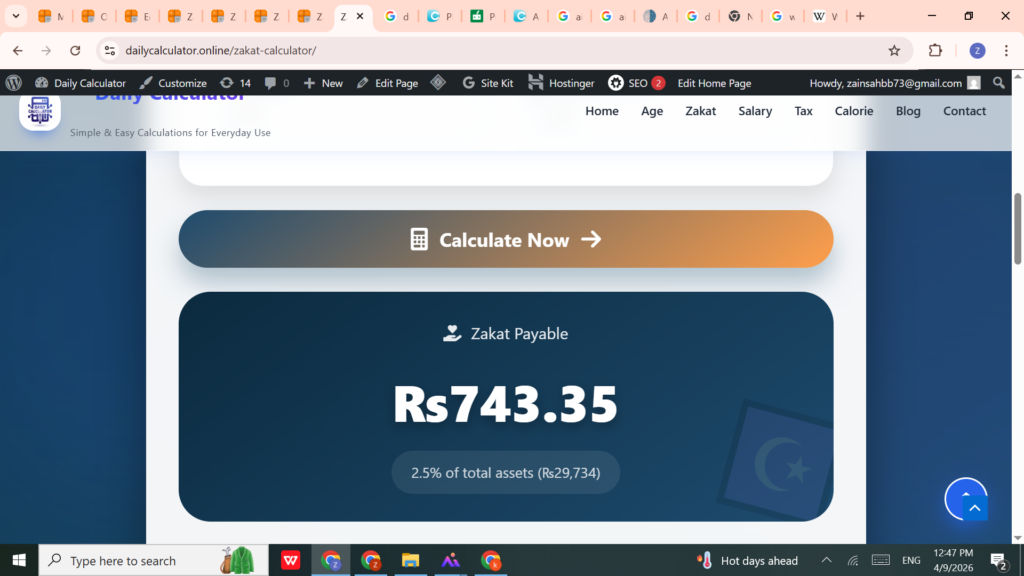 zakat calculator online free
